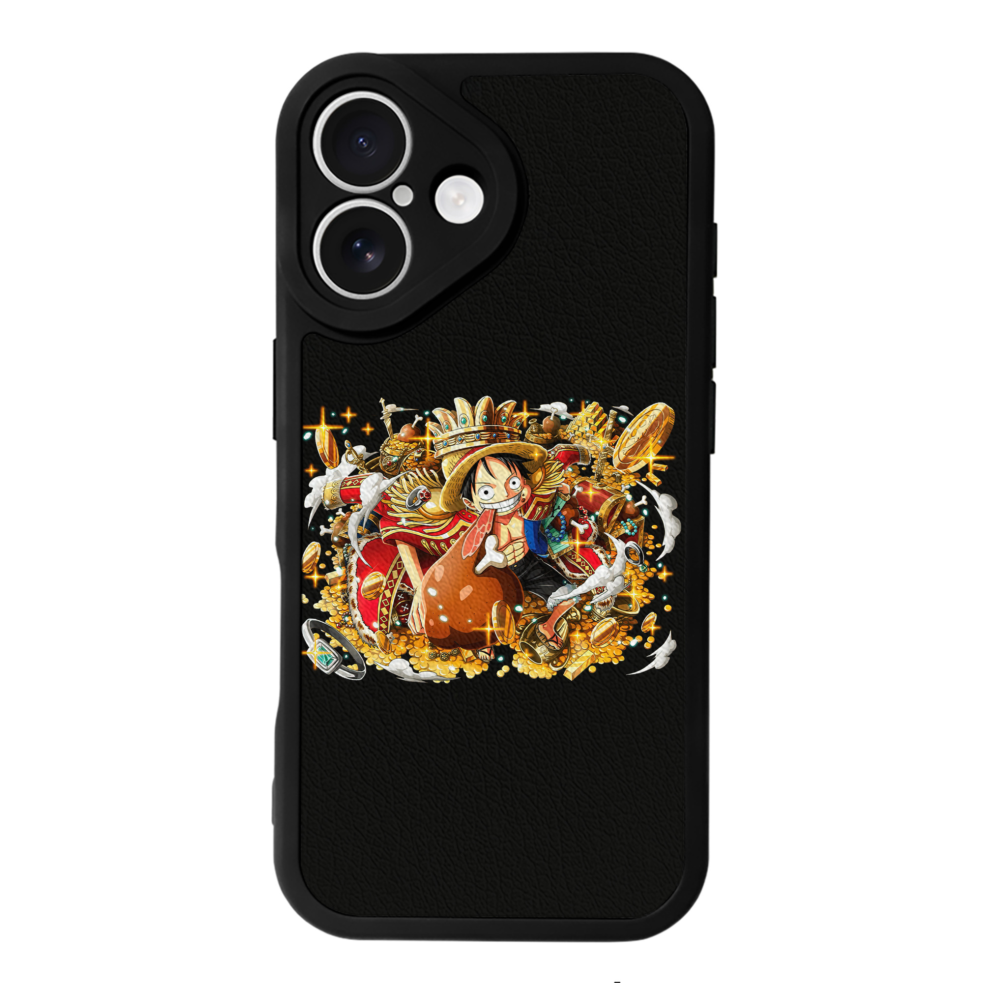（画像用） ワンピース モンキー・D・ルフィ ONE PIECE Monkey D. Luffy 【iPhone 16シリーズ対応】シリコンスマホケース（レザー調） 材質：シリコン
